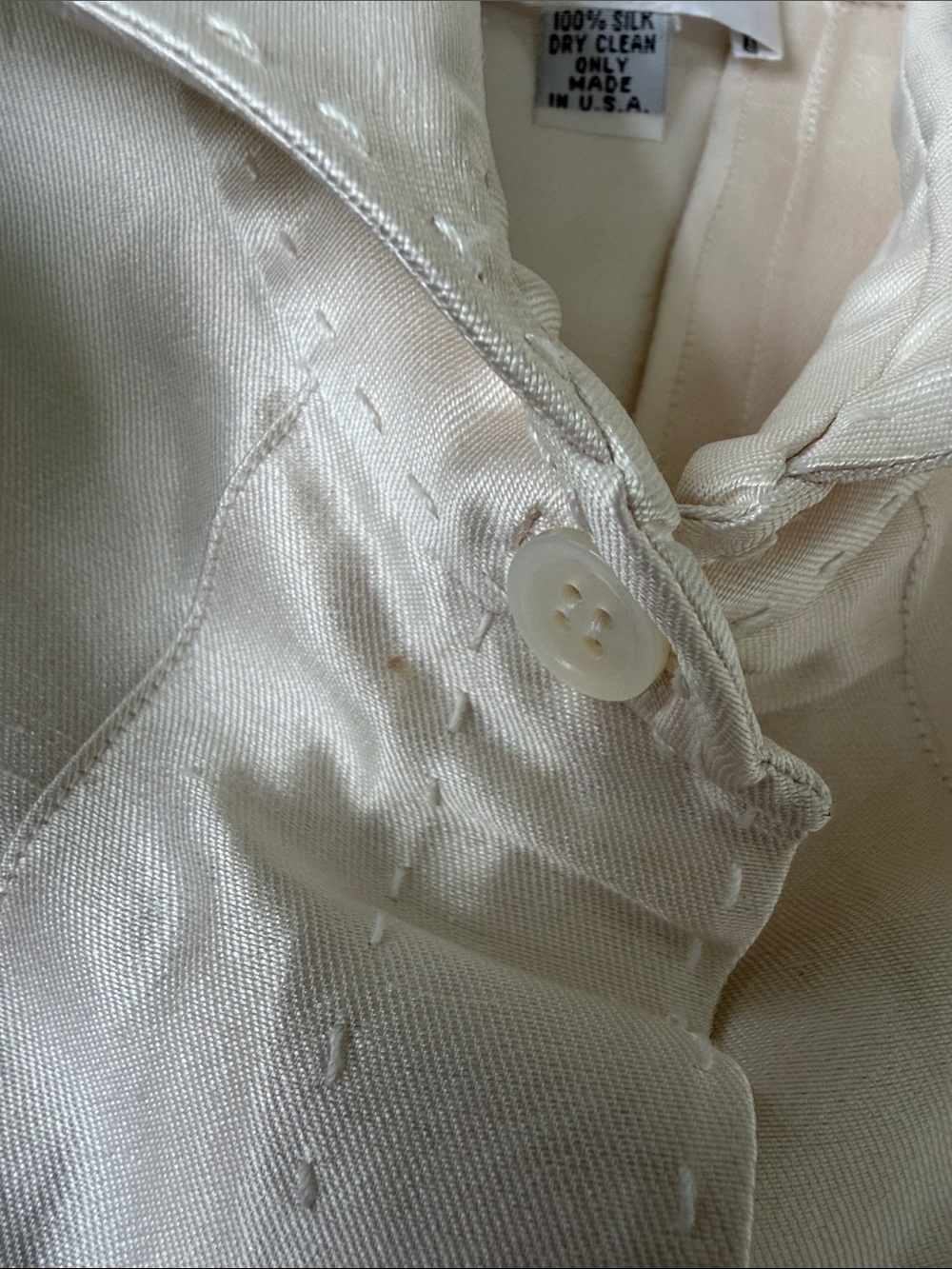 Chado Ralph Rucci Cream Structured Tunic - Picture 11 of 13